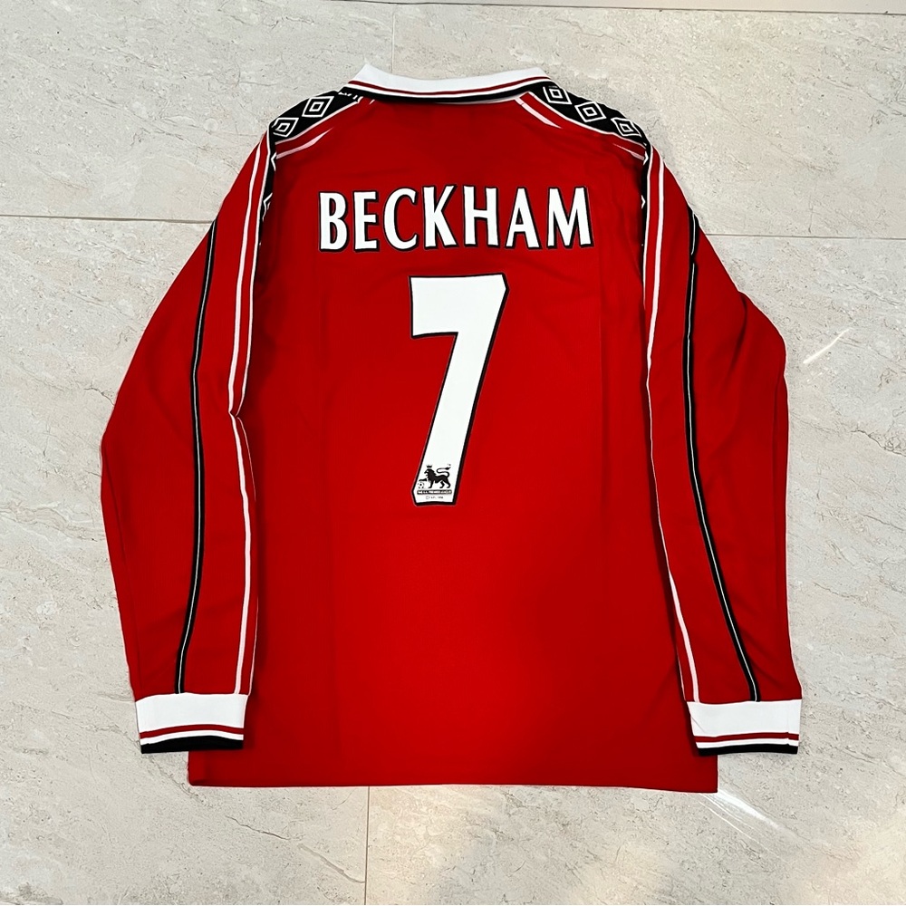 Umbro Red Beckham #7 Long Sleeve Jersey